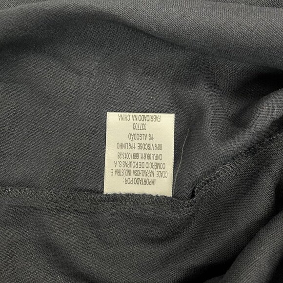 NWOT Farm Rio Linen Blend Black Sleeveless Maxi Dress Size L - Picture 9 of 12